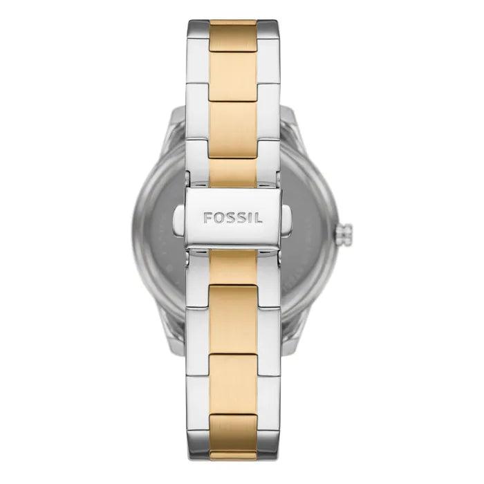Fossil Stella Sport Multifunction ES5107 analog damklocka med silver urtavla och armband i rostfritt stål