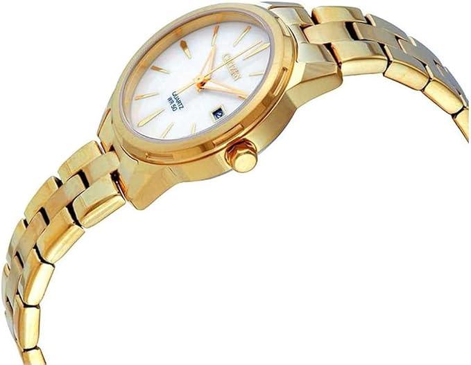 Citizen Elegance EU6072-56D analog damklocka med vit urtavla och armband i rostfritt stål