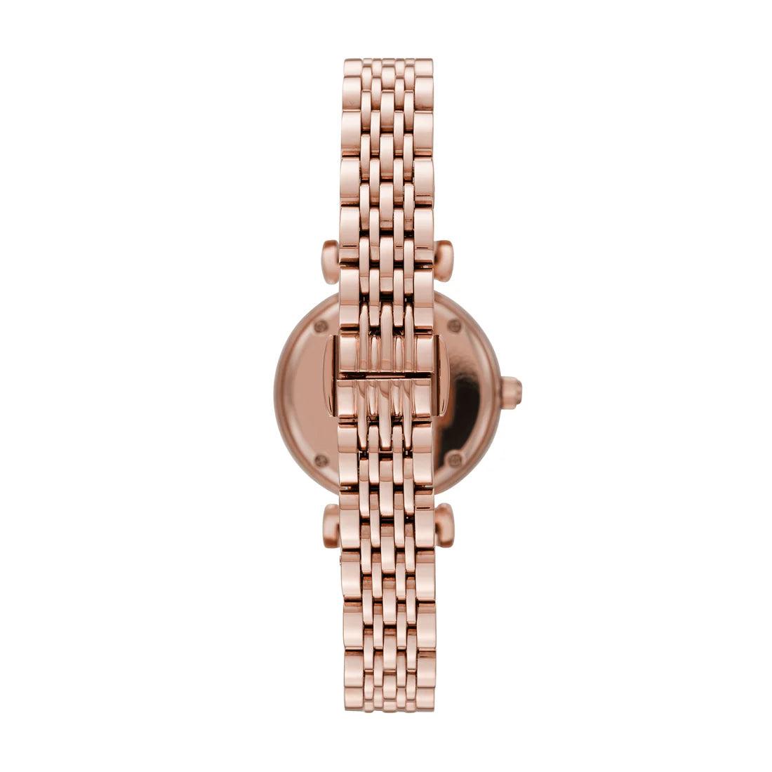 Emporio Armani AR11316 analog damklocka med vit urtavla och armband i rostfritt stål