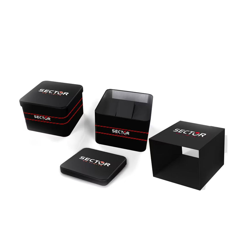 Sector 240 R3253476003 analog herrklocka med silver urtavla och armband i rostfritt stål