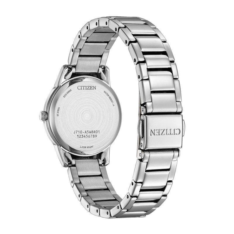 Citizen Elegance Eco Drive FE1241-71Z analog damklocka med rosa urtavla och armband i rostfritt stål