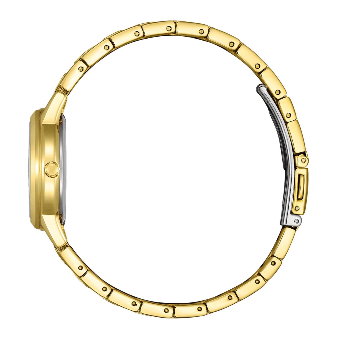 Citizen Eco Drive FE1242-78D analog damklocka med vit urtavla och armband i rostfritt stål