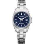 Citizen Radio Controlled EC1180-81L analog damklocka med blå urtavla och armband i rostfritt stål