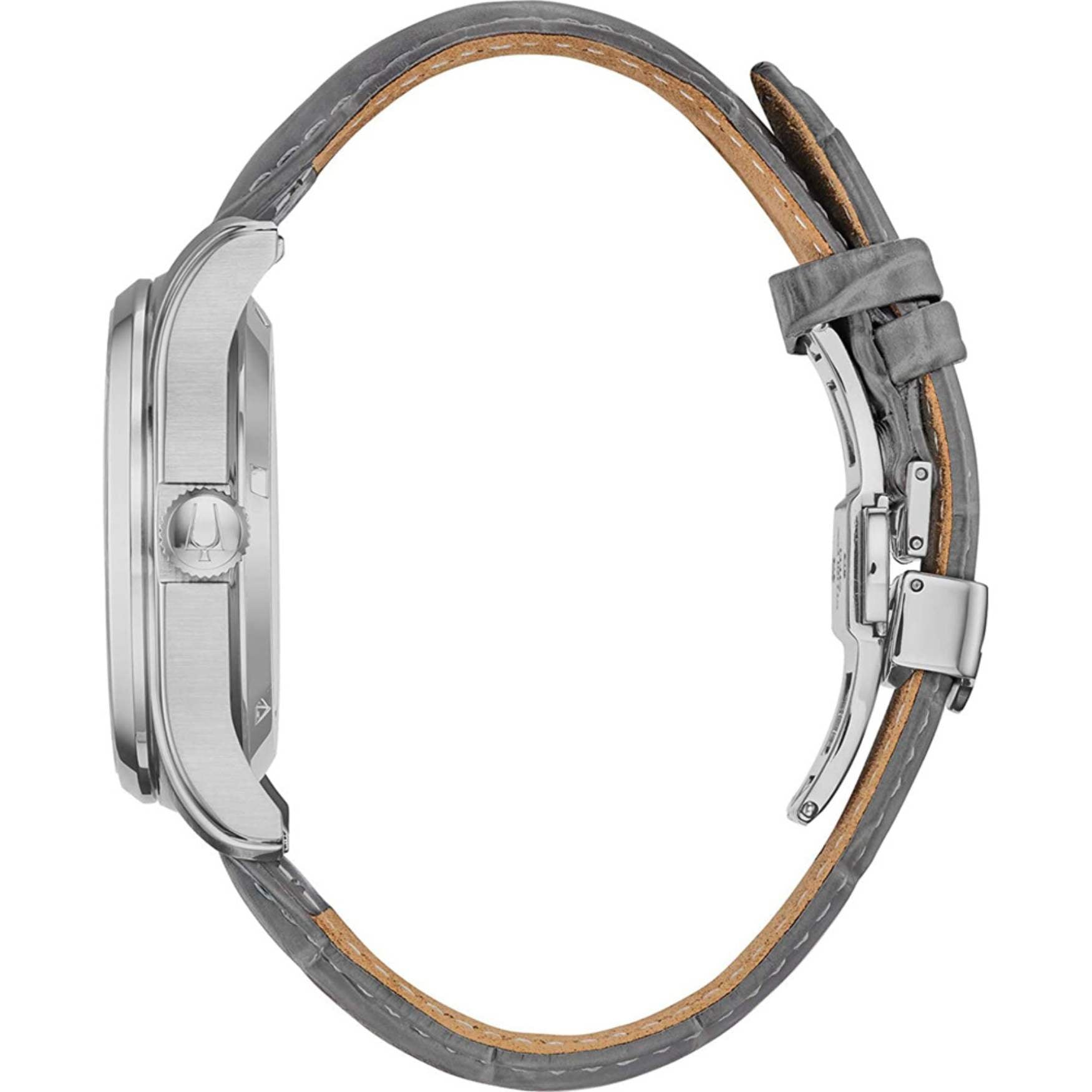 Bulova Classic Automatic 96C143 Grå/Läder från  Bulova – Märkesklocka hos Kronura