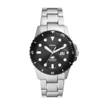 Fossil Blue FS6032 analog herrklocka med svart urtavla och armband i rostfritt stål
