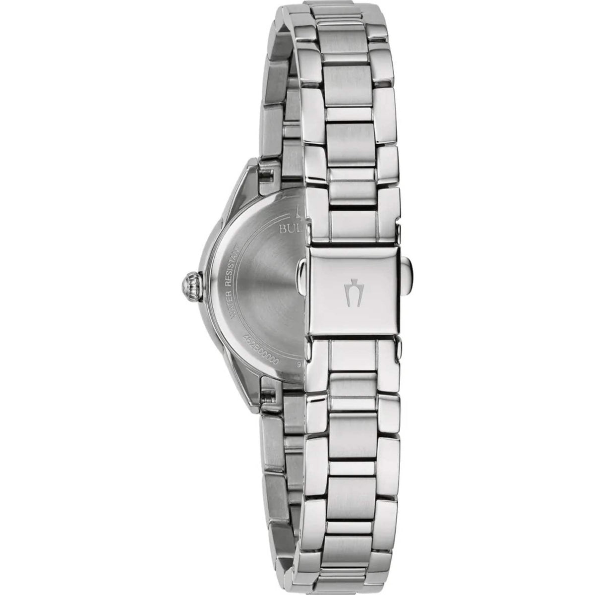Bulova Sutton 96P255 analog damklocka med grå urtavla och armband i rostfritt stål