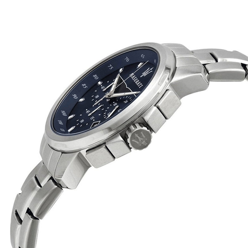 Maserati Successo R8873621002 analog herrklocka med blå urtavla och armband i rostfritt stål