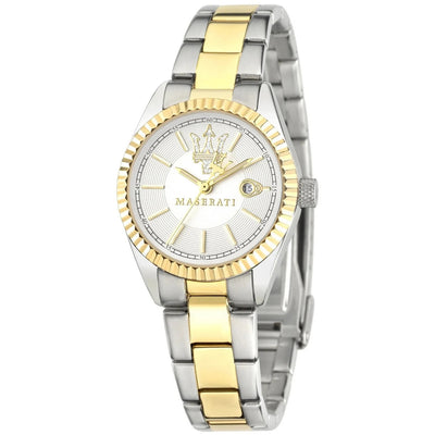 Maserati Competizione R8853100505 analog damklocka med silver urtavla och armband i rostfritt stål