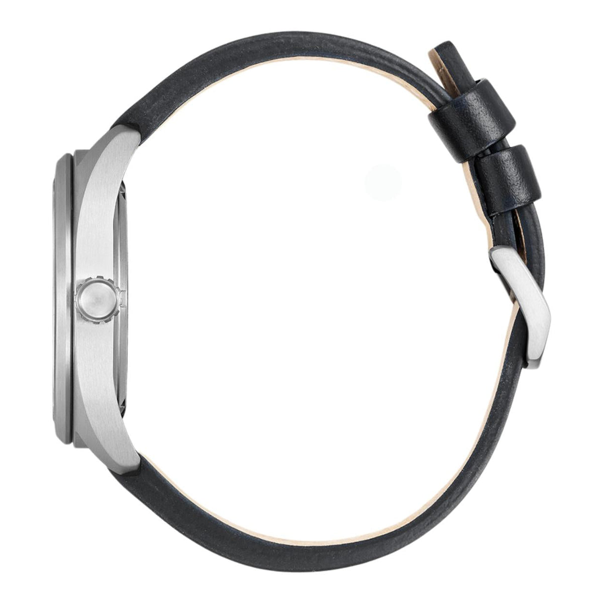Citizen Eco Drive BM8560-29EE analog herrklocka med svart urtavla och armband i läder