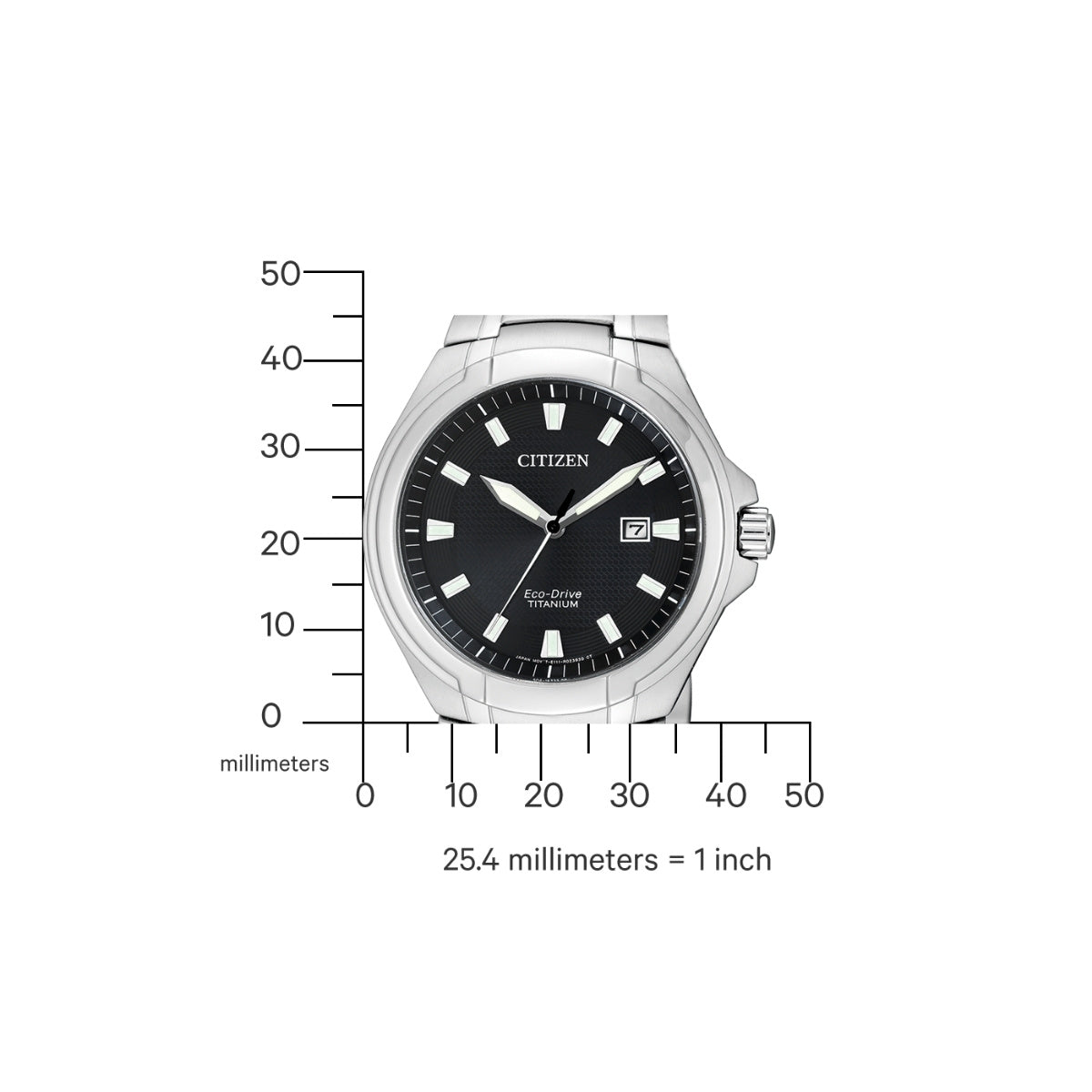 Citizen Super Titanium Herrklocka BM7430-89E analog herrklocka med svart urtavla och armband i titan
