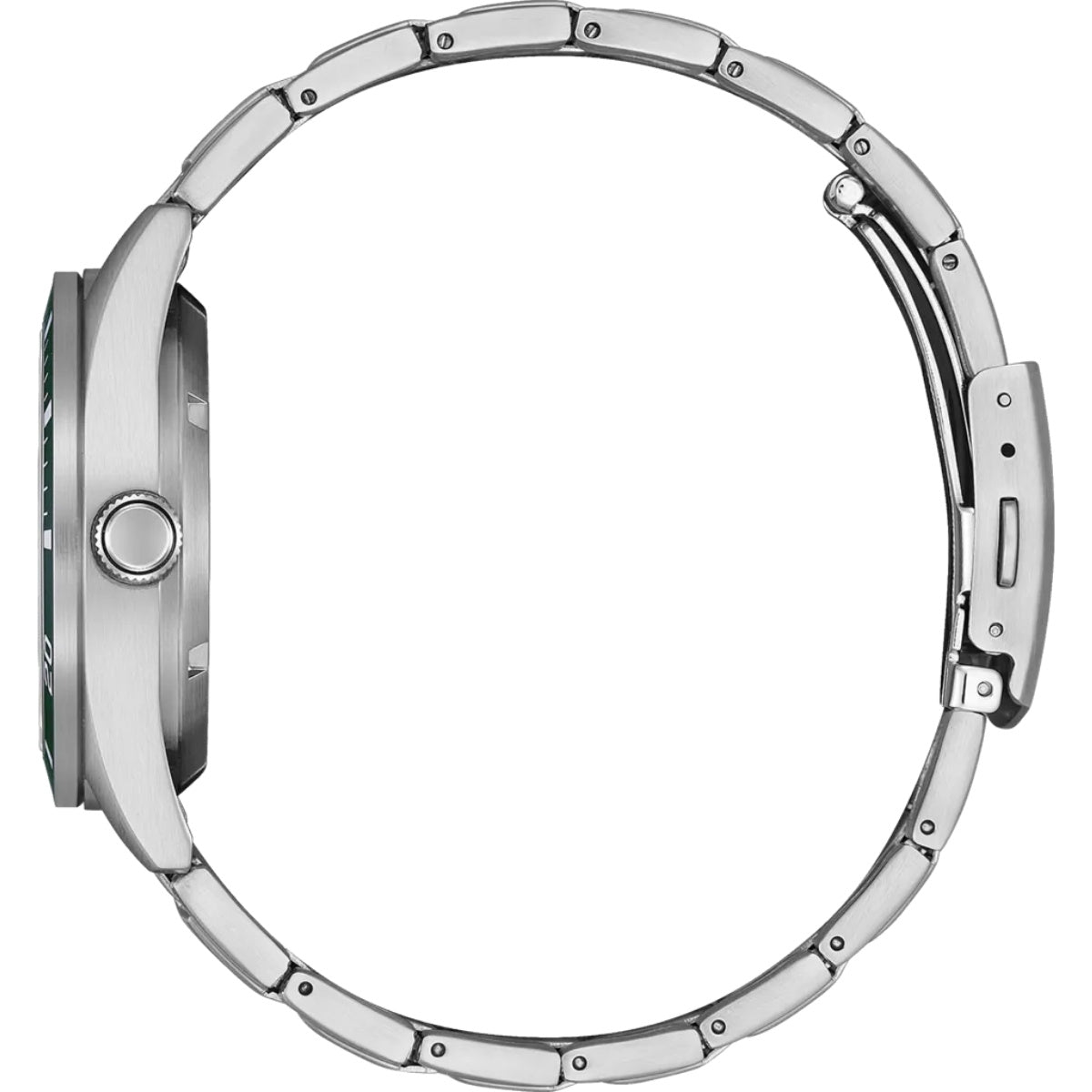 Citizen Automatic Herrklocka NJ0220-52X analog herrklocka med grön urtavla och armband i rostfritt stål