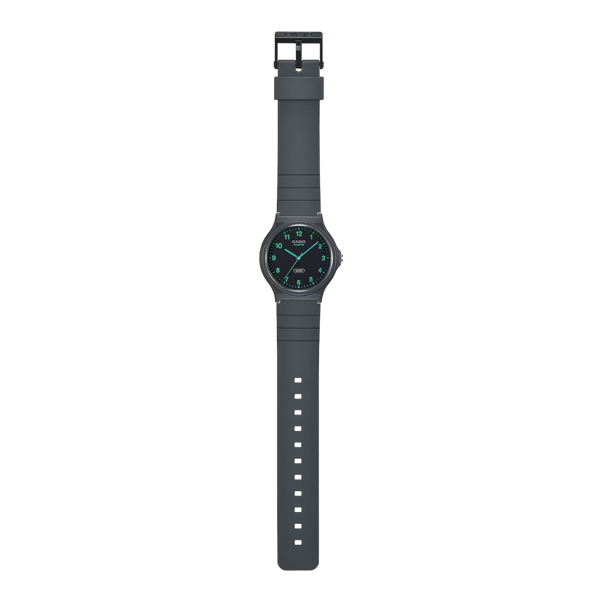 Casio Timeless MQ-24B-8BEF analog unisexklocka med svart urtavla och armband i resin
