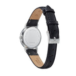 Citizen Classic EU6090-03A analog damklocka med vit urtavla och armband i läder
