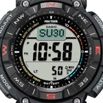 Casio PRO TREK PRG-340-1ER digital unisexklocka med svart urtavla och armband i resin