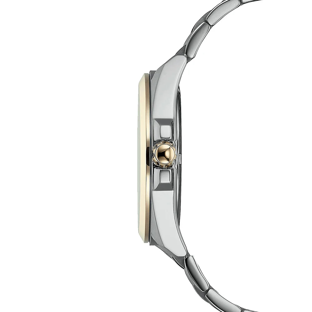Citizen Eco-Drive BM7109-89E analog herrklocka med svart urtavla och armband i rostfritt stål