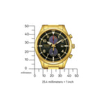 Citizen Eco Drive Chronograph CA7022-87E analog herrklocka med svart urtavla och armband i rostfritt stål