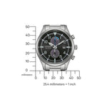 Citizen Eco Drive Chronograph CA7028-81E analog herrklocka med svart urtavla och armband i rostfritt stål