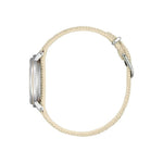 Citizen Eco Drive EM1006-40A analog damklocka med beige urtavla och armband i rostfritt stål