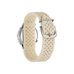 Citizen Eco Drive EM1006-40A analog damklocka med beige urtavla och armband i rostfritt stål