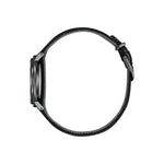 Citizen Eco Drive EM1007-47E analog damklocka med rött urtavla och armband i rostfritt stål