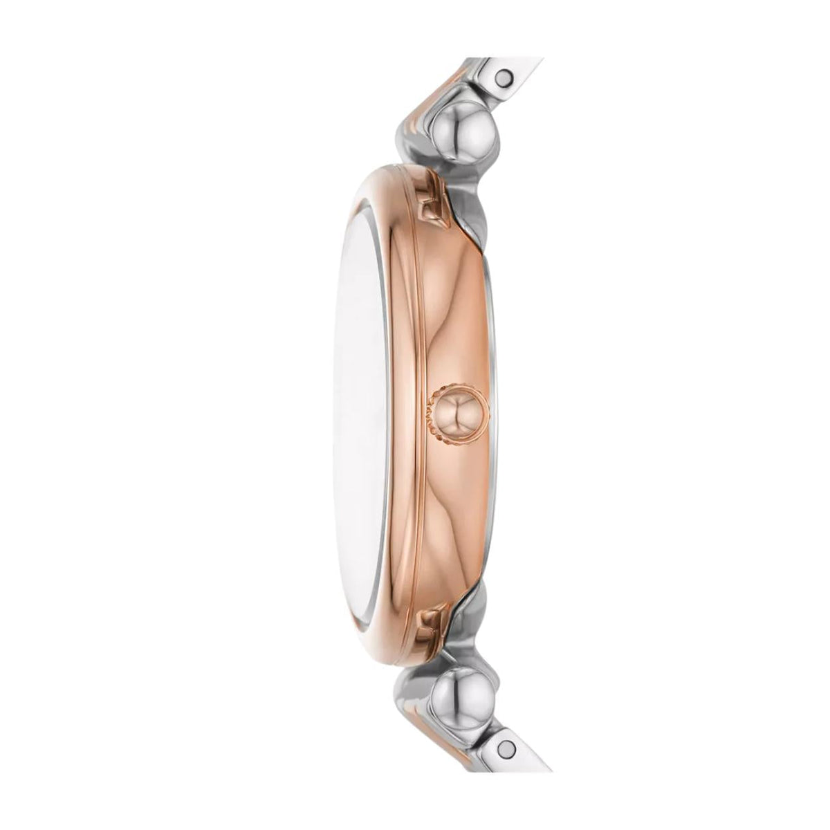 Fossil Carlie ES5201 analog damklocka med silver urtavla och armband i rostfritt stål