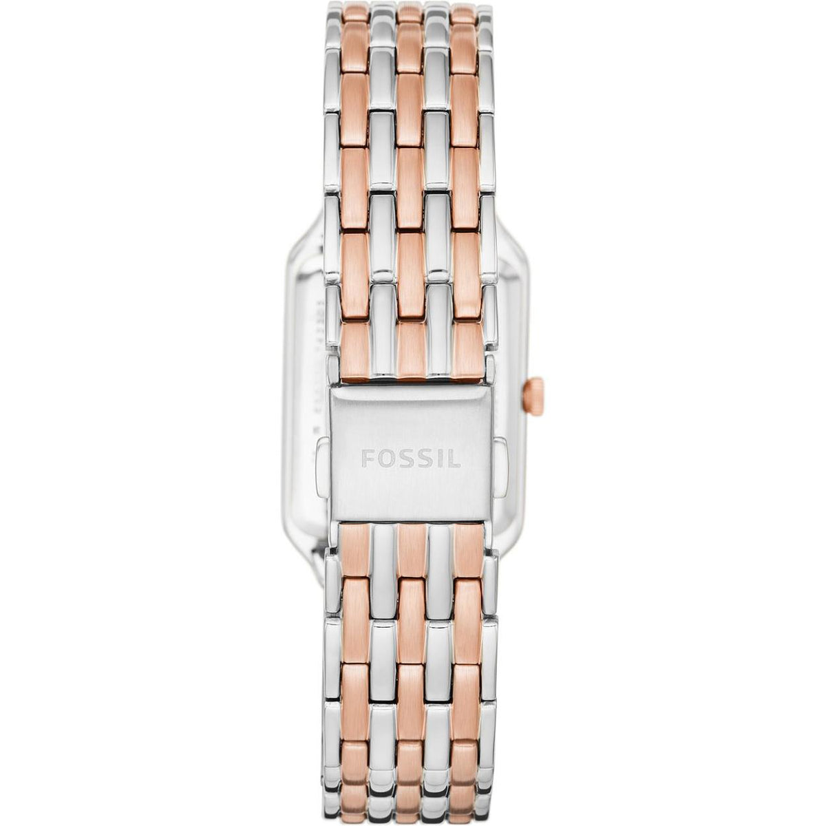 Fossil Raquel ES5222 analog damklocka med vit urtavla och armband i rostfritt stål