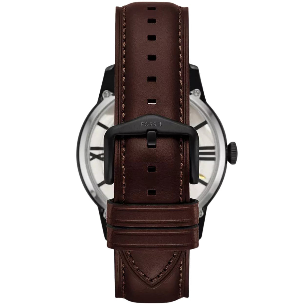 Fossil Townsman Auto ME3098 analog herrklocka med brun urtavla och armband i läder