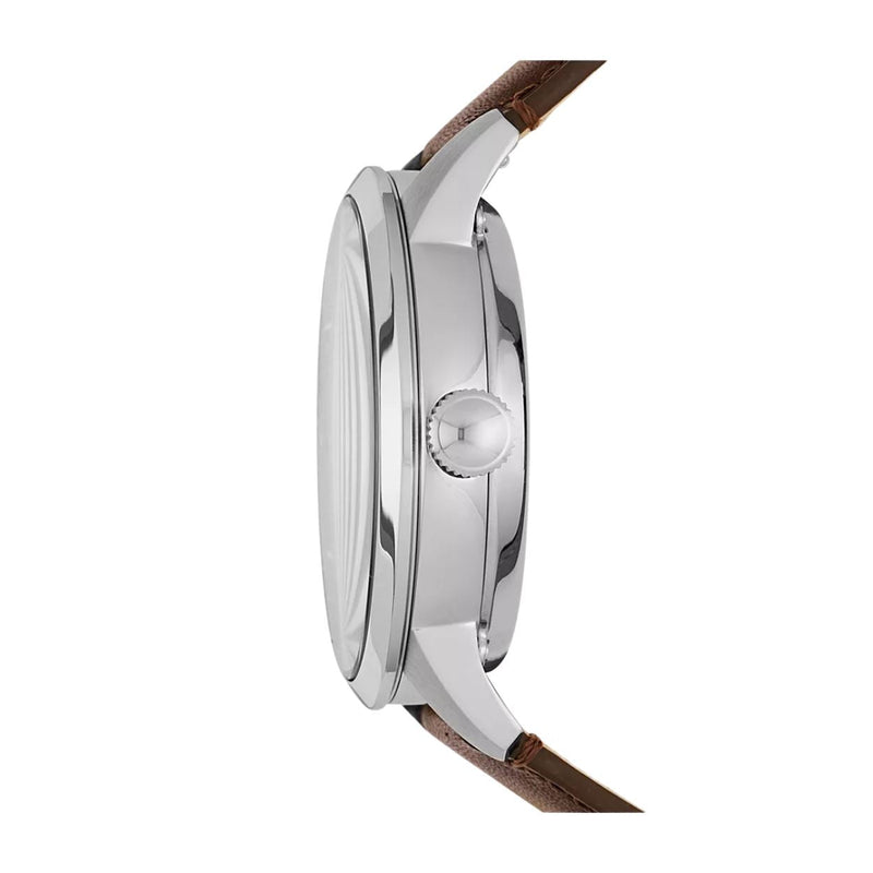 Fossil Townsman Automatisk ME3110 analog herrklocka med blå urtavla och armband i läder