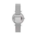 Fossil Carlie Mini ME3189 analog damklocka med vit urtavla och armband i rostfritt stål