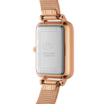 Daniel Wellington Quadro Pressed Unitone analog damklocka med roséguld urtavla och armband i rostfritt stål