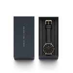 Daniel Wellington Classic Sheffield DW00100544 analog herrklocka med svart urtavla och armband i läder