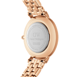 Daniel Wellington DW00100613 Petite Lumine 5-Link analog damklocka med vit urtavla och armband i rostfritt stål