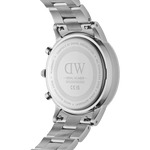 Daniel Wellington Iconic Chronograph Link Onyx S analog herrklocka med svart urtavla och armband i rostfritt stål
