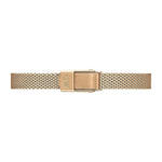 Daniel Wellington Quadro Mini Melrose Rose Gold Amber analog damklocka med brun urtavla och armband i rostfritt stål
