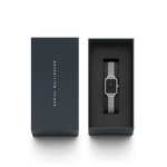 Daniel Wellington DW00100667 Quadro Lumine analog damklocka med svart urtavla och armband i rostfritt stål