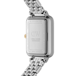 Daniel Wellington Quadro Lumine Bezel 5-Link DW00100671 analog damklocka med vit urtavla och armband i rostfritt stål