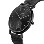 Daniel Wellington Classic Multi-Eye Ashfield Onyx analog herrklocka med svart urtavla och armband i rostfritt stål