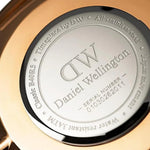 Daniel Wellington Classic Glasgow Rose Gold DW00100004 analog unisexklocka med vit urtavla och armband i läder