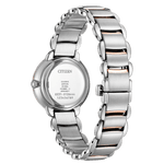 Citizen Elegant Damklocka EM0924-85Y analog damklocka med pärlemor urtavla och armband i rostfritt stål