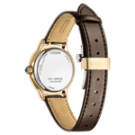 Citizen Ceci EM1163-09X analog damklocka med brun urtavla och armband i läder