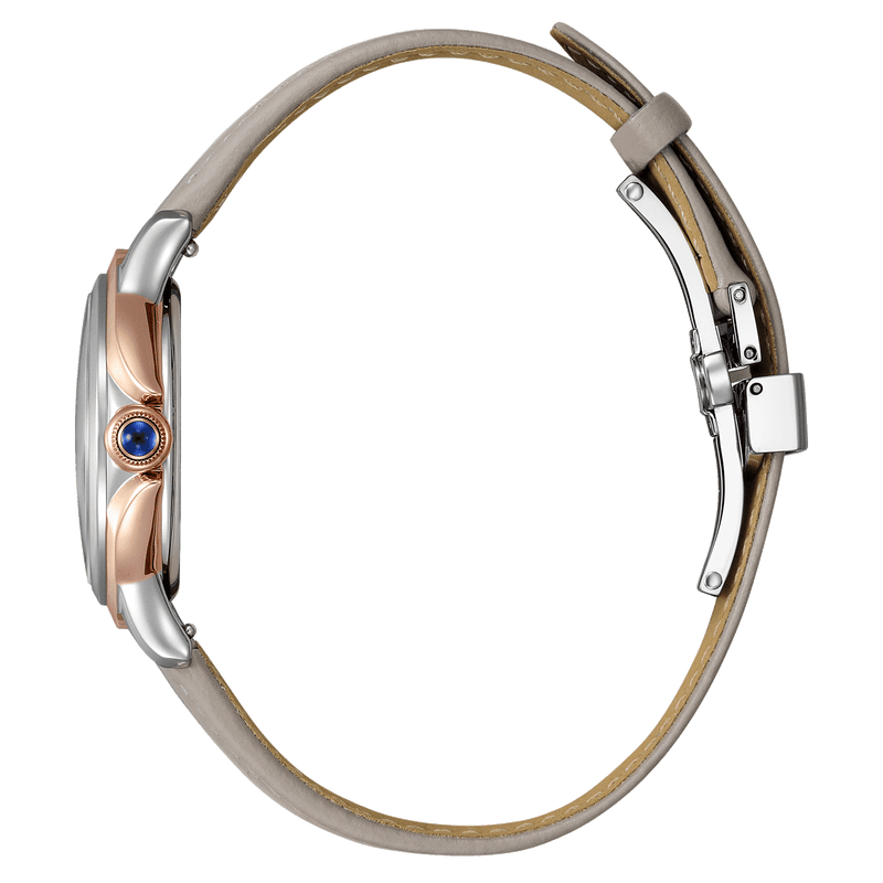 Citizen Ceci EM1166-01Z analog damklocka med beige urtavla och armband i läder