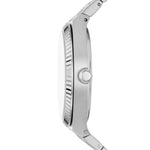 Fossil Scarlette ES5300 analog damklocka med silver urtavla och armband i rostfritt stål