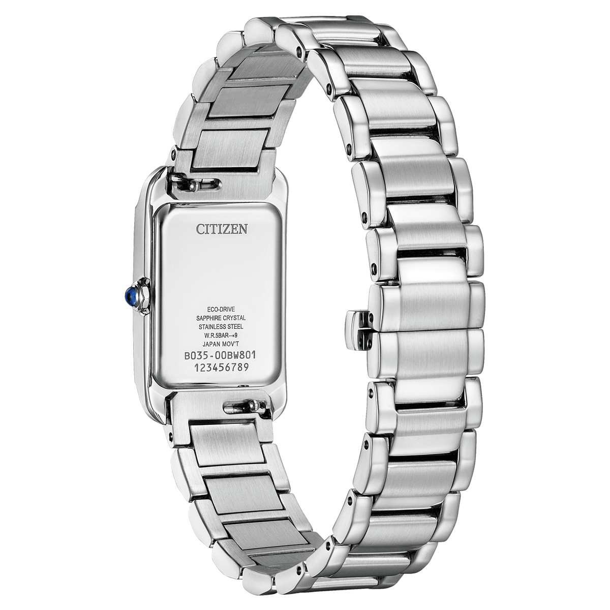 Citizen L Eco-Drive EW5620-55A analog damklocka med silver urtavla och armband i rostfritt stål