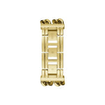 Guess Trend Heavy Metal GW0669L1 analog damklocka med guld urtavla och armband i rostfritt stål