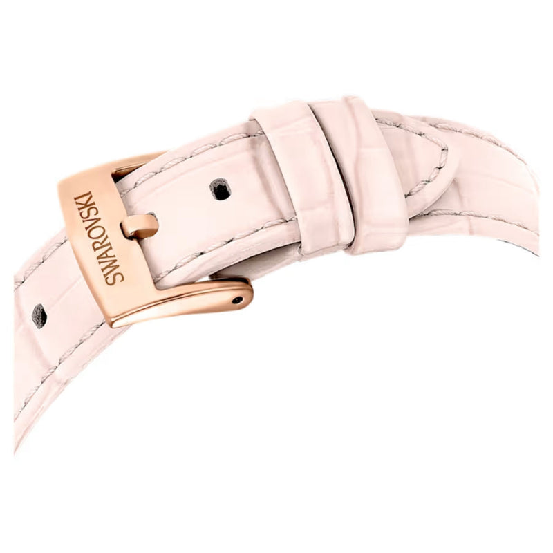 Swarovski Matrix tennis chrono 5698300 analog damklocka med rosa urtavla och armband i skinn