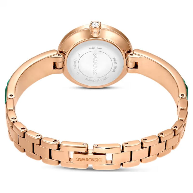 Swarovski Matrix bangle 5690808 analog damklocka med grön urtavla och armband i rostfritt stål