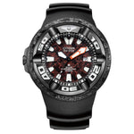Citizen PROMASTER Godzilla BJ8059-03Z analog herrklocka med rött urtavla och armband i gummi