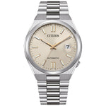 Citizen TSUYOSA NJ0151-88W analog herrklocka med gul urtavla och armband i rostfritt stål