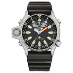 Citizen Promaster JP2000-08E analog herrklocka med svart urtavla och armband i silikon