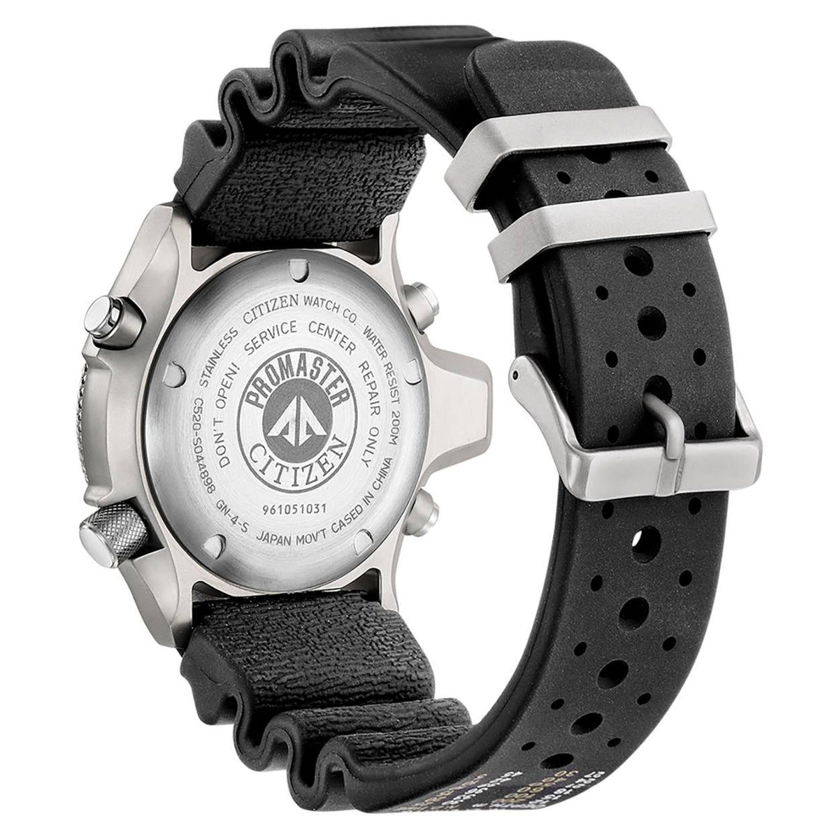 Citizen Promaster JP2000-08E analog herrklocka med svart urtavla och armband i silikon